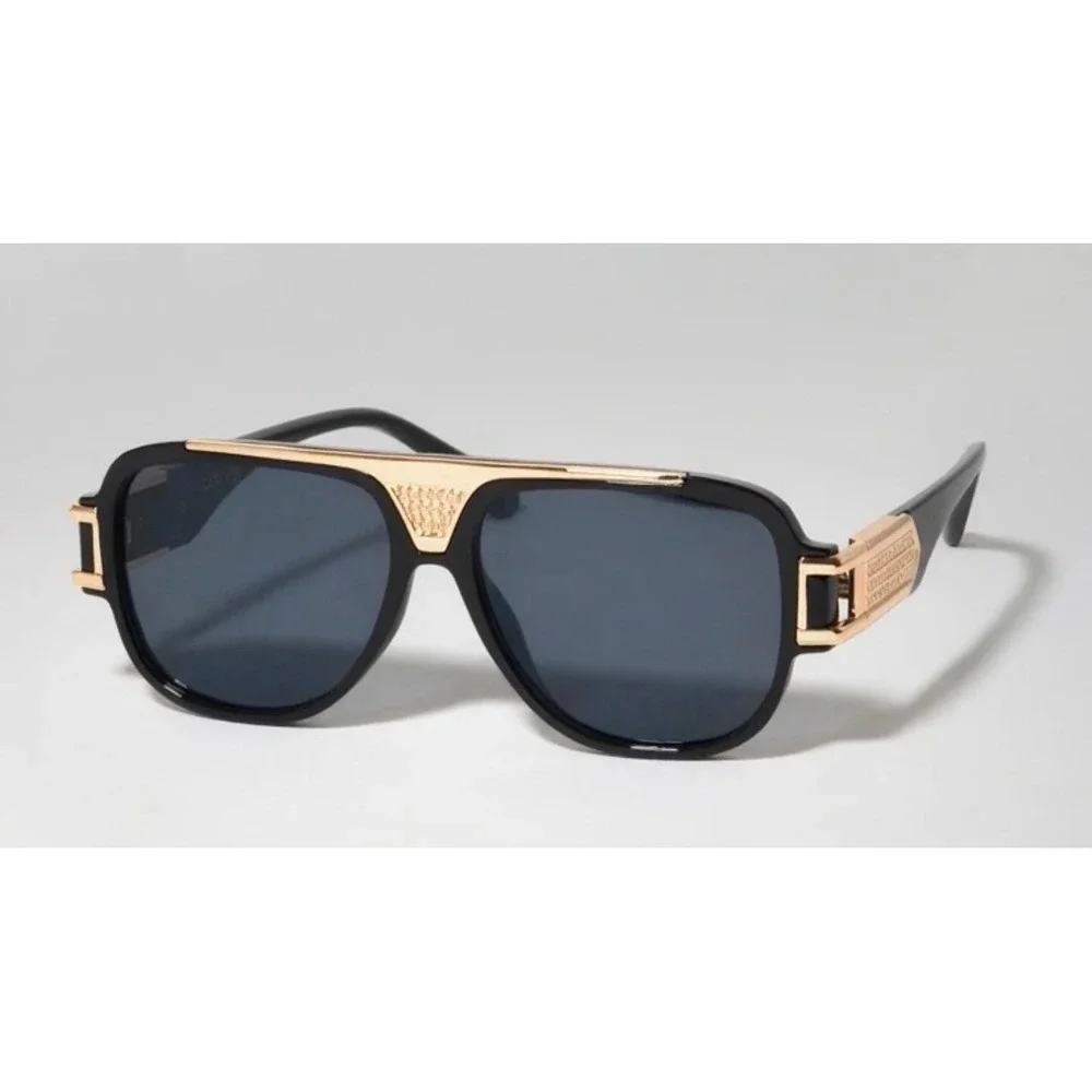 Women Sunglasses Baddie Aesthetic Glam Hip Hop Retro Designer Style Gold Summer